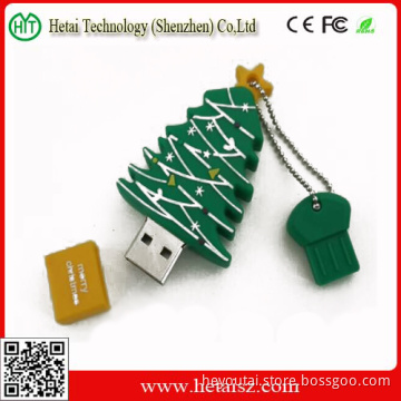 Factory Hot Sales Merry Christmas Tree USB Flash Drive as Gift